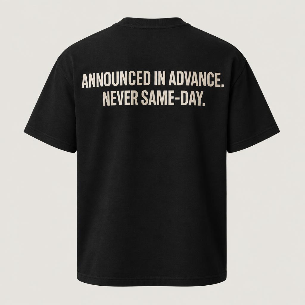 Announced in Advance T-shirt